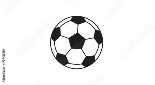 Black and white soccer ball.