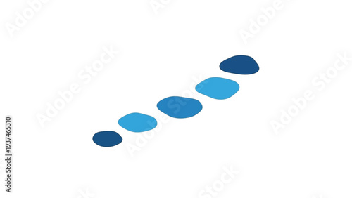 Blue oval shapes in gradient.