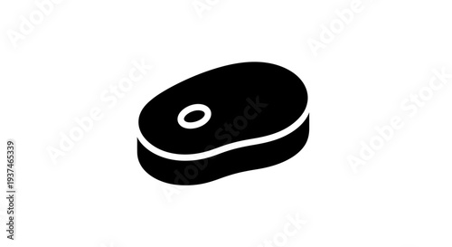 Black and white steak cut meat.