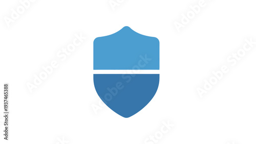 Blue shield logo protection symbol icon.