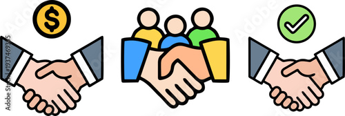 Business Handshake for Deal Agreement and Partnership