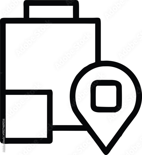 Package delivery location pin for tracking and shipment destination services