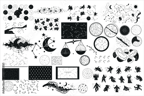 Elegant custom star map wall panel design featuring a celestial night sky layout with stars and constellation-inspired details.