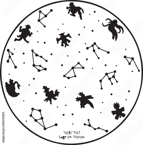 Elegant custom star map wall panel design featuring a celestial night sky layout with stars and constellation-inspired details.
