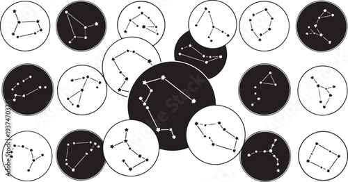 Elegant custom star map wall panel design featuring a celestial night sky layout with stars and constellation-inspired details.