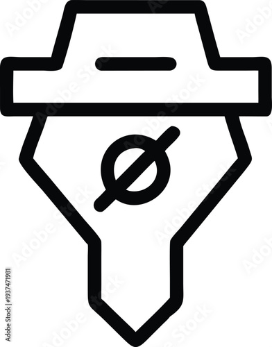 Restricted digital drawing pen icon indicating an unavailable feature or denied access