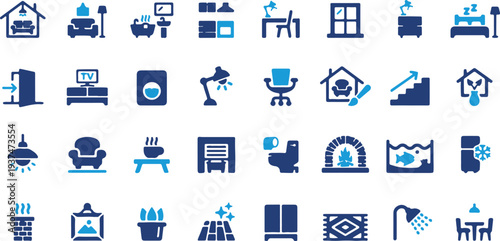 Home Interior and Exterior Icons house furniture