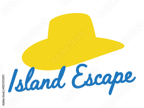Yellow Hat Island Escape Logo Design