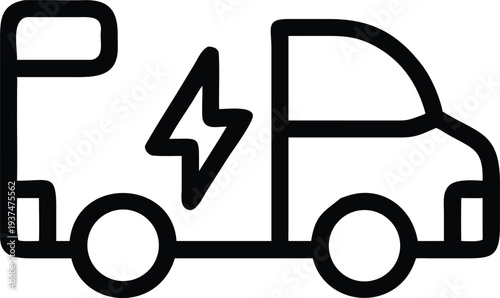 Standard Automobile Outline Icon Representing Personal Transportation and Road Travel