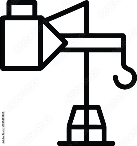 Sturdy gantry crane balancing heavy loads with a secure hook mechanism for lifting