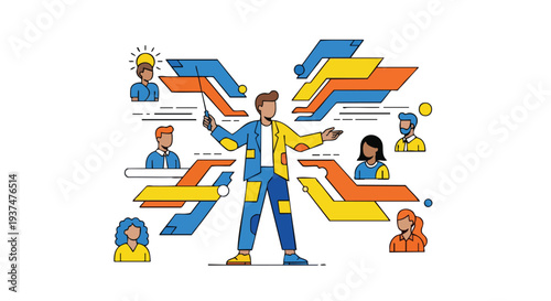 Visionary Business Leader Orchestrating Complex Strategic Workflow and Team Alignment for Enterprise Growth