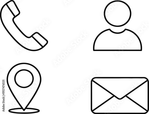 Contact information icons