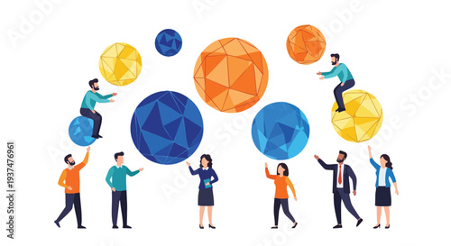 Diverse professional team orchestrating complex data ecosystems and integrated marketing solutions for enterprise scalability