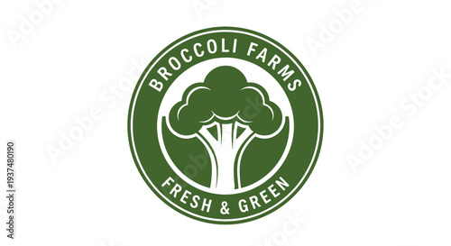 Broccoli Farm Logo Design Element.