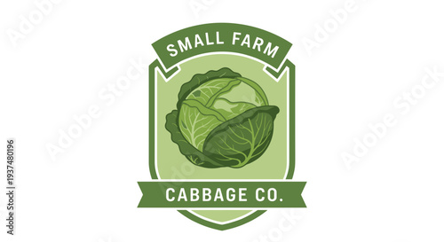 Cabbage Logo Design for Small Farm.