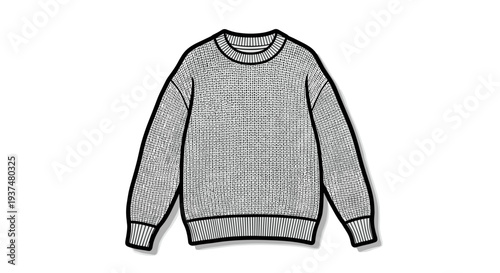 Gray Sweater Illustration Simple Design.