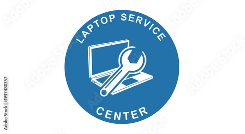 Laptop Service Center Logo Design.