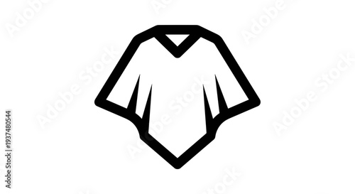 Simple Black and White Shirt Icon.