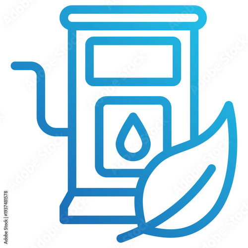 Bio Fuel Gradient Icon Mini Illustration, Use For Modern Concept, Print, Ui, Ux Kit, Web And App Development. Vector Related To Green Technology And More