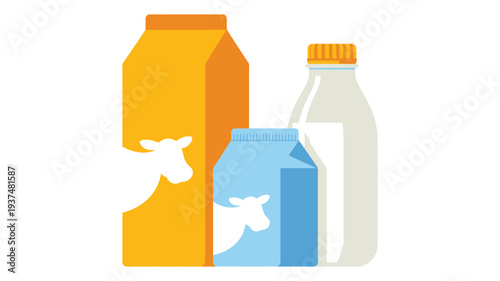 Dairy product containers variety