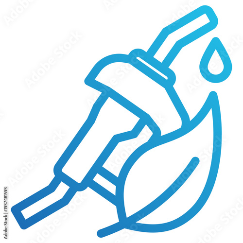 Bio Fuel Gradient Icon Mini Illustration, Use For Modern Concept, Print, Ui, Ux Kit, Web And App Development. Vector Related To Green Technology And More