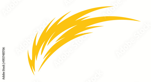 Energetic Yellow Swoosh Bursting Sparkle
