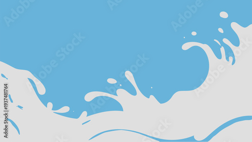 Dynamic Milk Splashes Waves