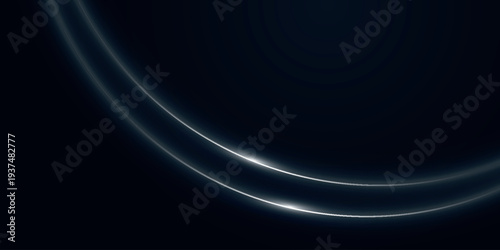 Dark background with modern and futuristic white light line decoration. Minimalist technology design with shiny curved line effect. Vector VOL. 2