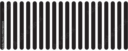 Simple striped graphic print. Texture of prison bar. Vector  illustration.