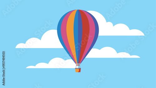 Colorful hot air balloon sky