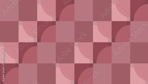 dusty pink geometric background features a modern abstract pattern of seamless squares and retro overlapping circles, perfect for minimal digital wallpaper and creative layouts