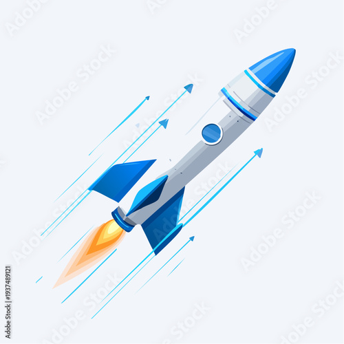 vector illustration representing missile speed and propulsion energy, dynamic lines, glowing gradient trails, modern technology concep