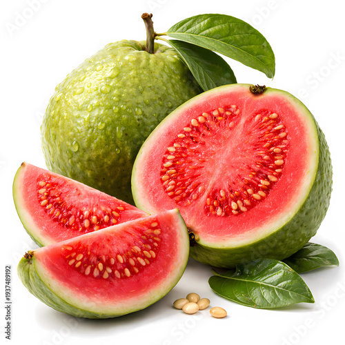 fresh fruits isolated on white