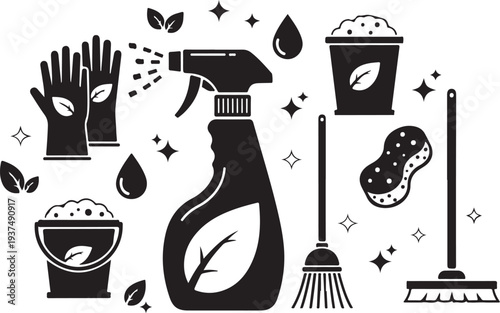 Cleaning Supplies and Tools for Home Maintenance and Organization