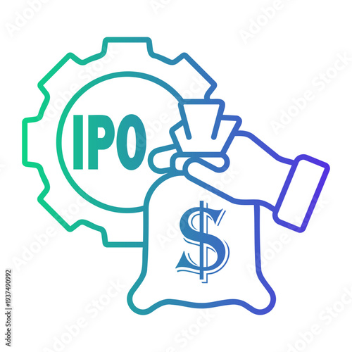 capital Line Gradient Icon