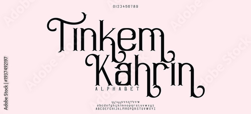 Tinkem Kahrin Classic serif font with luxurious swashes and refined details, perfect for elegant headlines and stylish branding