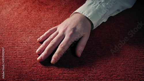 Arm On Floor In Office, Accident, Crime Scene
