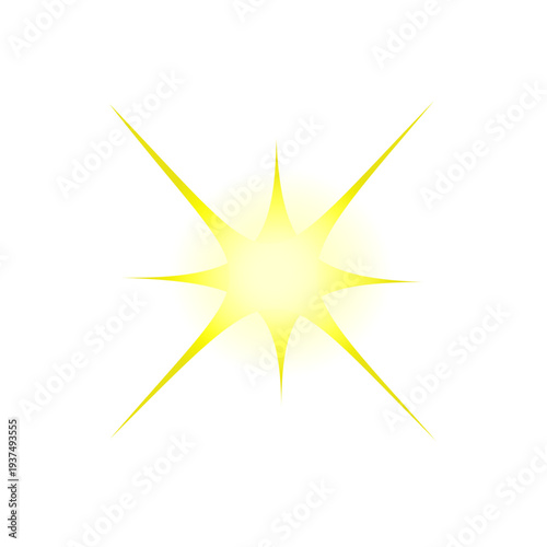 黄色のキラキラのイラスト