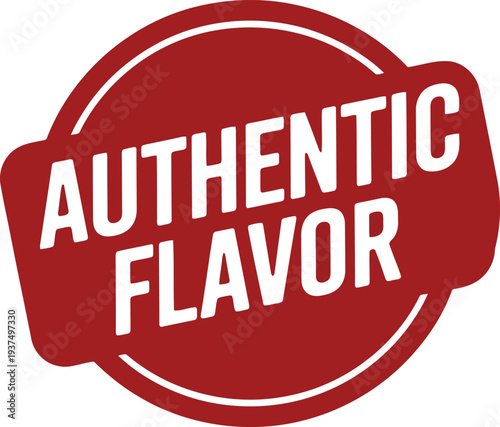 Authentic flavor logo showcasing a commitment to genuine and traditional taste.