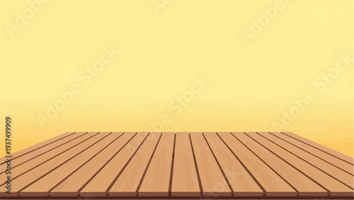 Wooden planks with soft yellow background, suggesting a warm, natural setting