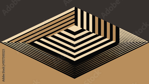 Modern abstract wall art using simple lines and soft shadows in black and beige tones. Elegant minimalist poster ideal for contemporary interiors and stylish home decor.