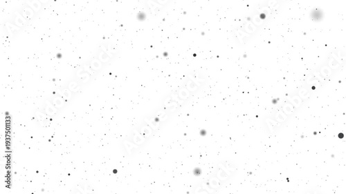 Falling black particles on white background for overlay or luma matte effects