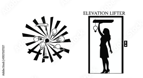 woman using elevation lifter device