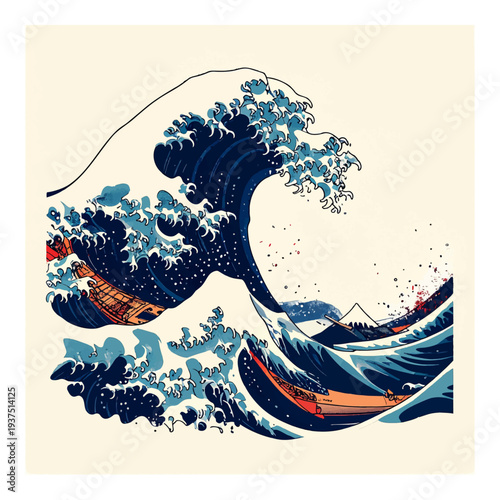 Large Ocean Wave Crashing Against Boats 2.