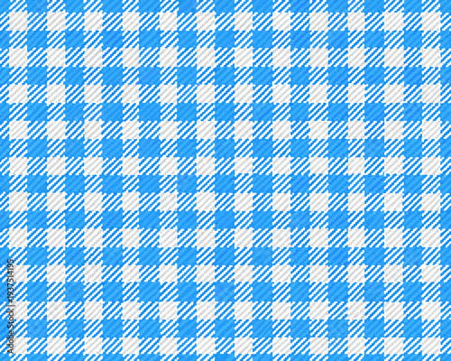 A bright blue and white checkered pattern fills the entire frame