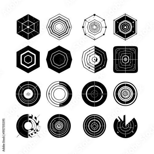 Geometric Shapes and Circular Patterns Collection.
