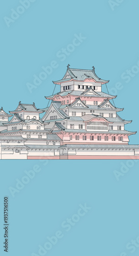 Himeji Castle Illustration