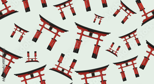 Japanese Torii Gate Pattern