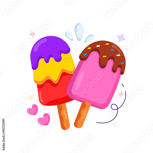 A yummy illustration of ice cream cup