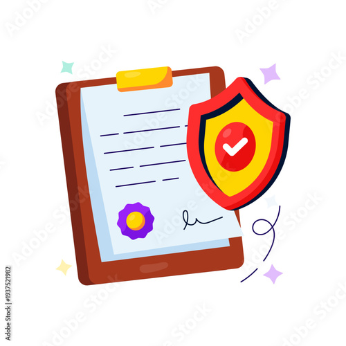 An eye catching design illustration of security contract 